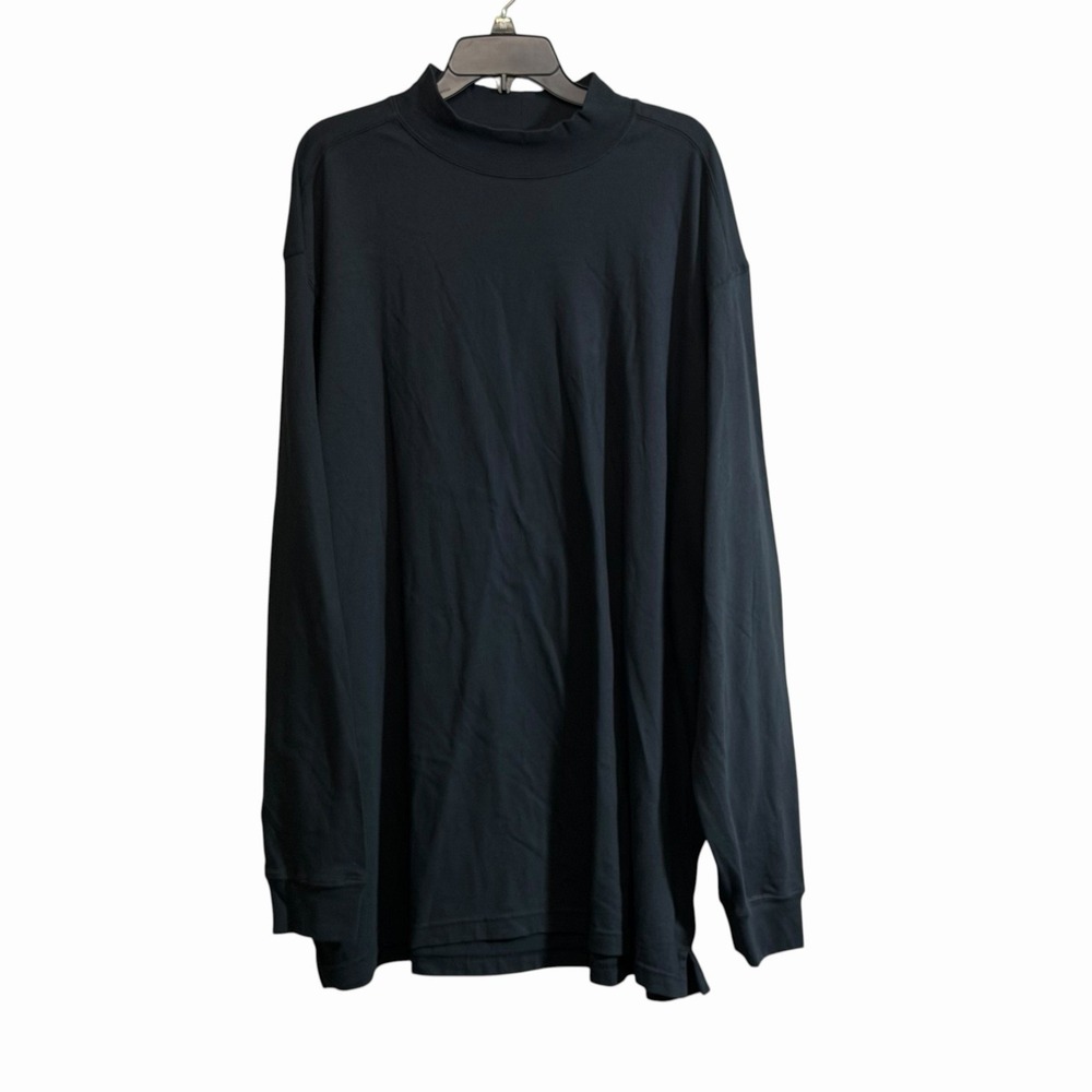 Duluth Trading 2XL Longtail Mock Turtleneck Shirt  Black